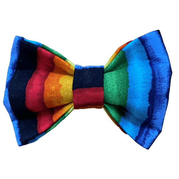 Rainbow bow tie by pet boutique