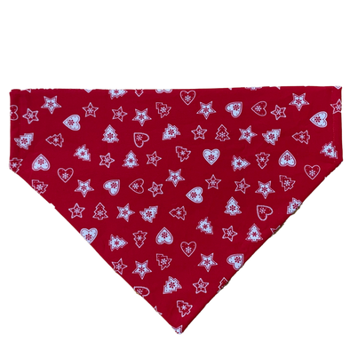 Xmas hearts, stars & trees bandana by pet boutique