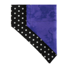 black polka dot dog bandana with purple on rear side