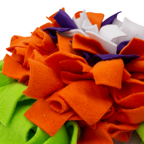 Orange marigold snuffle mat side view  by pet boutique nz