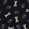 Bones & Pawprints Dog Bandana NZ fabric closeup view