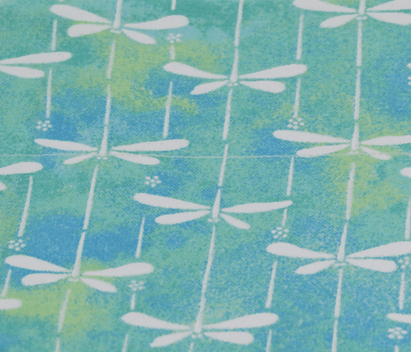 Dog Bandana NZ - Aquamarine Dragonfly pattern close up
