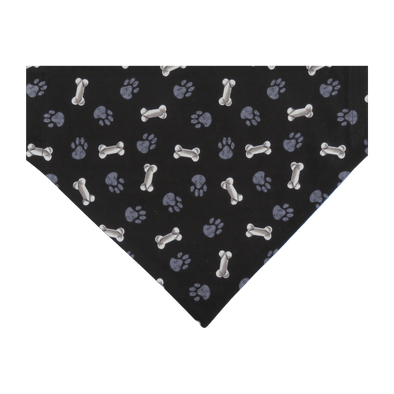 Bone and pawprints dog bandana