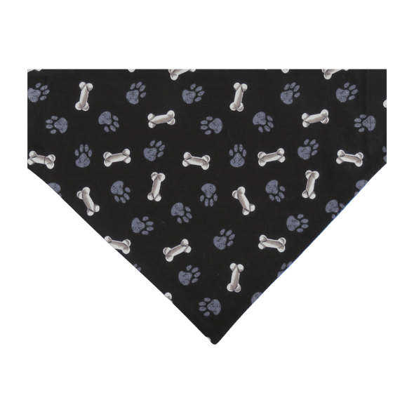 Bone and pawprints dog bandana