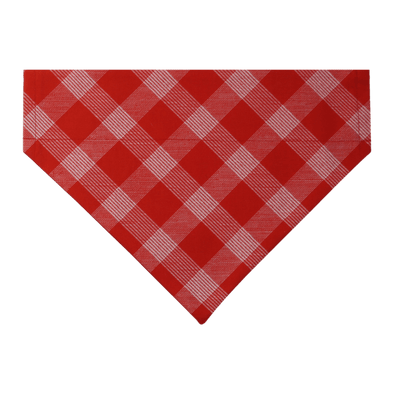 cheerful red check dog bandana