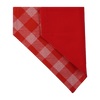 cheerful red check dog bandana with red rear