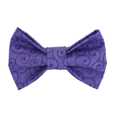 purple scrolls dog bow tie by pet boutique nz