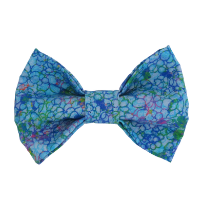 Turquoise swirl dog bow tie by pet boutique